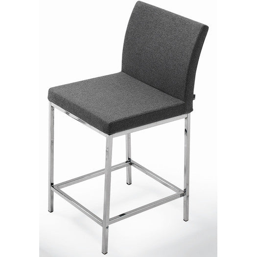 Aria Counter and Bar Stools - Chrome or Black Powder-coated Base - Parliament Interiors